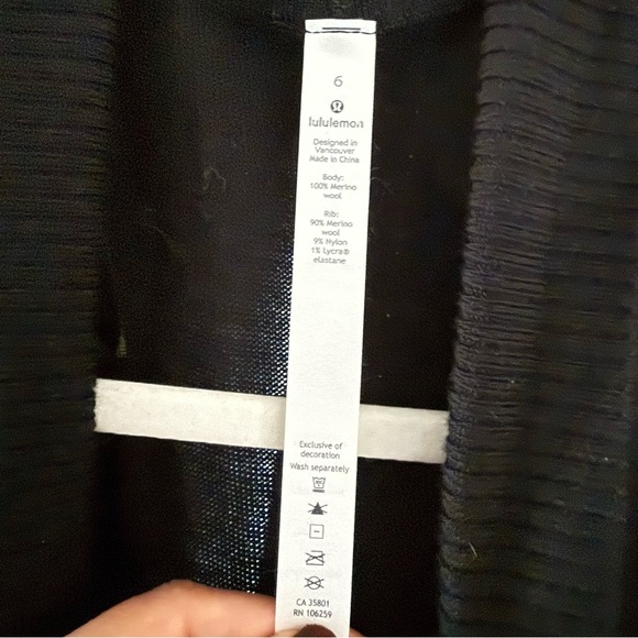 Lululemon Merino Wool Long Cardigan — Size 6 - Picture 6 of 8